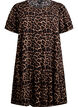 FLASH - Dress in viscose with cutline, Brown, Packshot image number 0