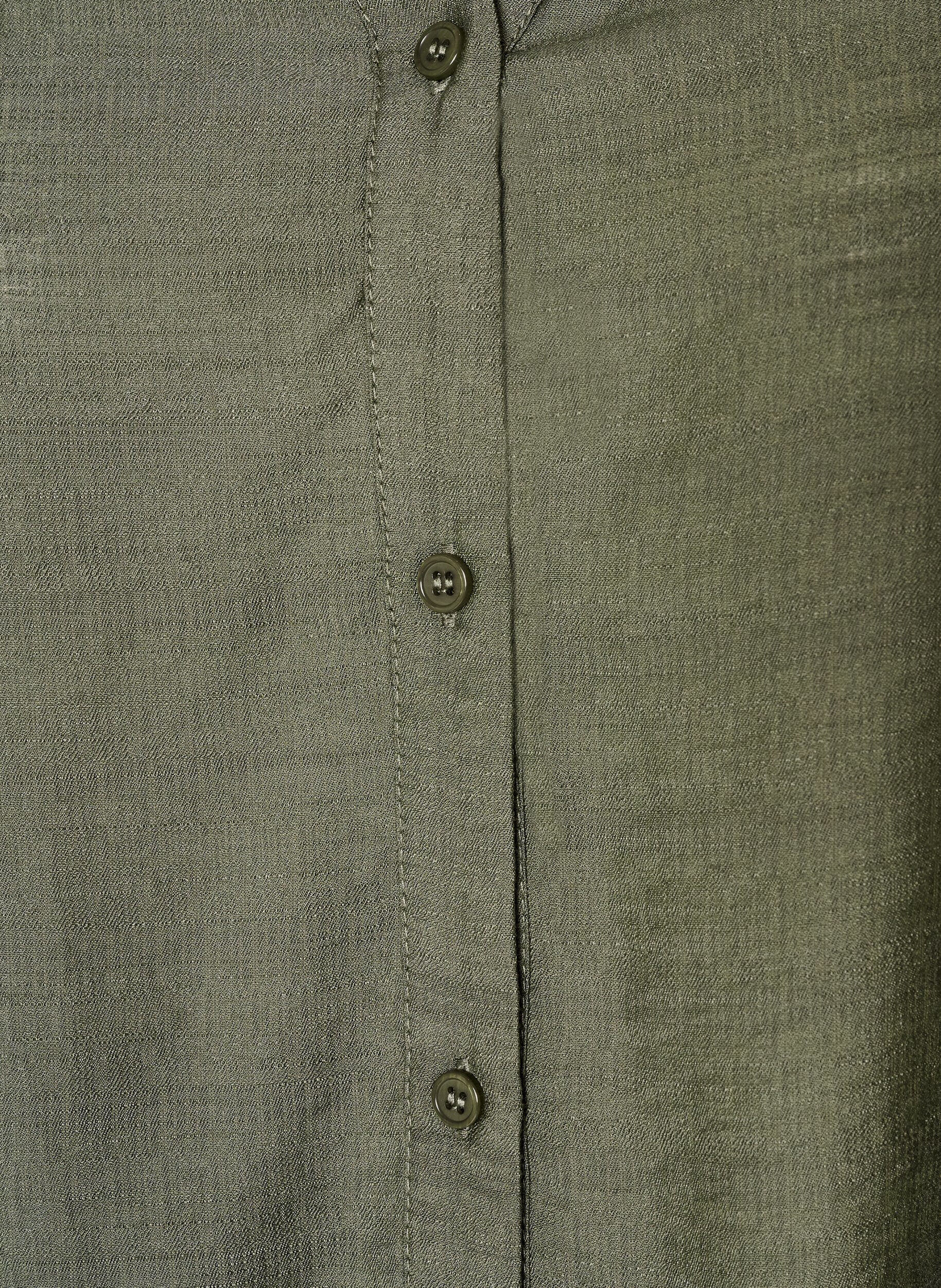 ZizzifashionViscose shirt with embroidered sleeves, Green, Packshot image number 2