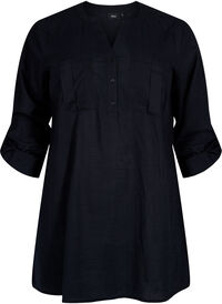 Cotton tunic with 3/4 sleeves