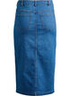 FLASH - Midi denim skirt with a front slit, Blue, Packshot image number 1