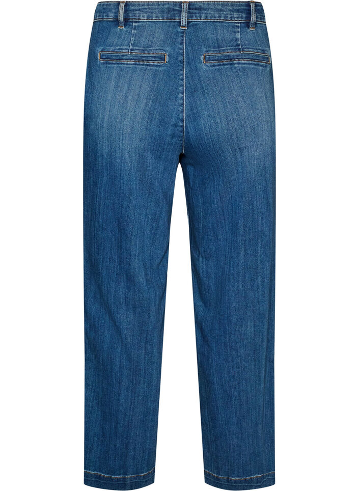 Wide fit Myra jeans with high waist, Blue, Packshot image number 1