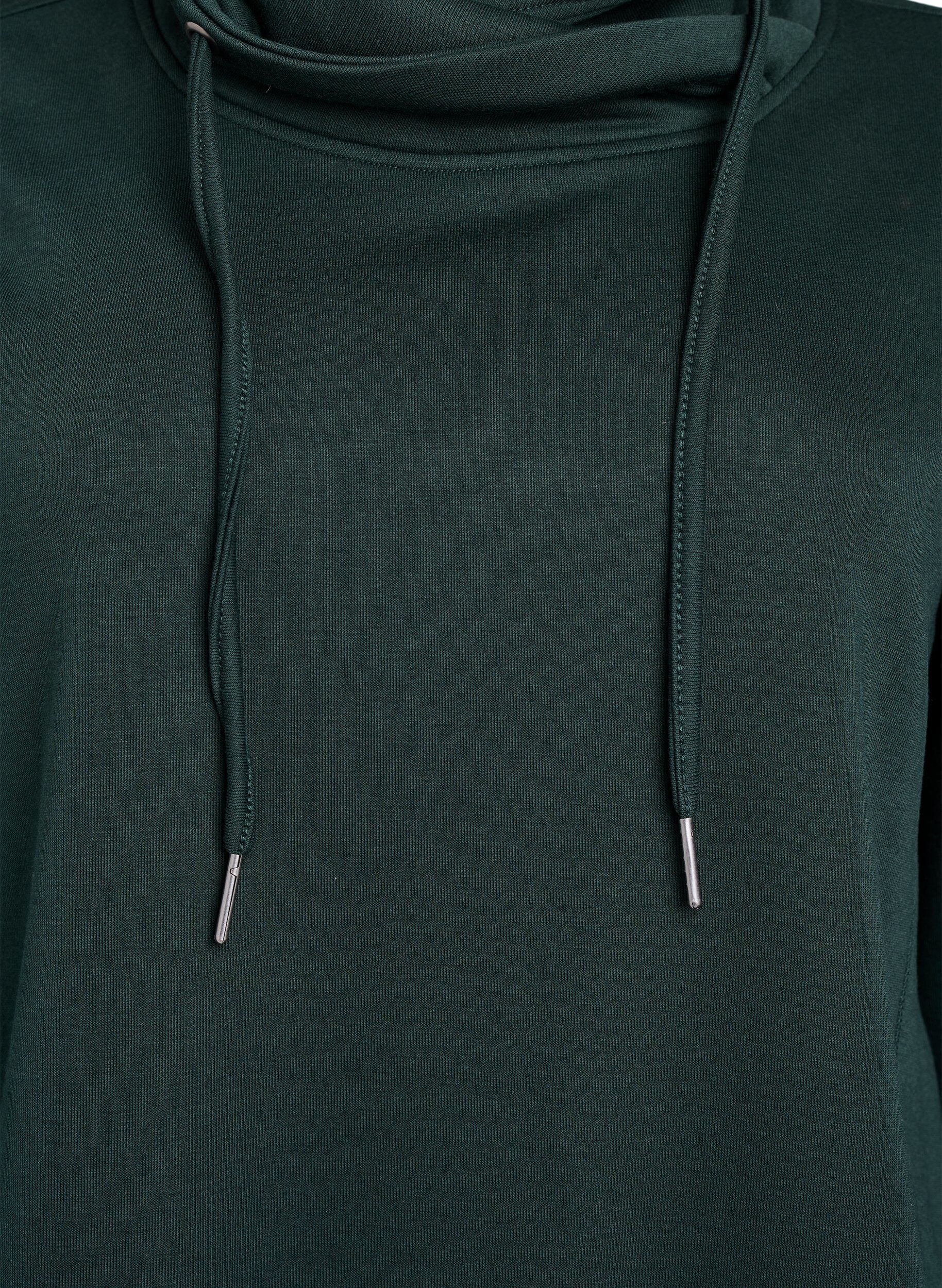 Zizzifashion FLASH - Sweatshirt with high collar and pockets, Green, Packshot image number 2
