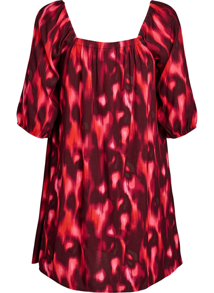 Beach dress in viscose with print, Pink, Packshot image number 1