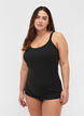 Light shapewear top with adjustable straps, Black, Model image number 0