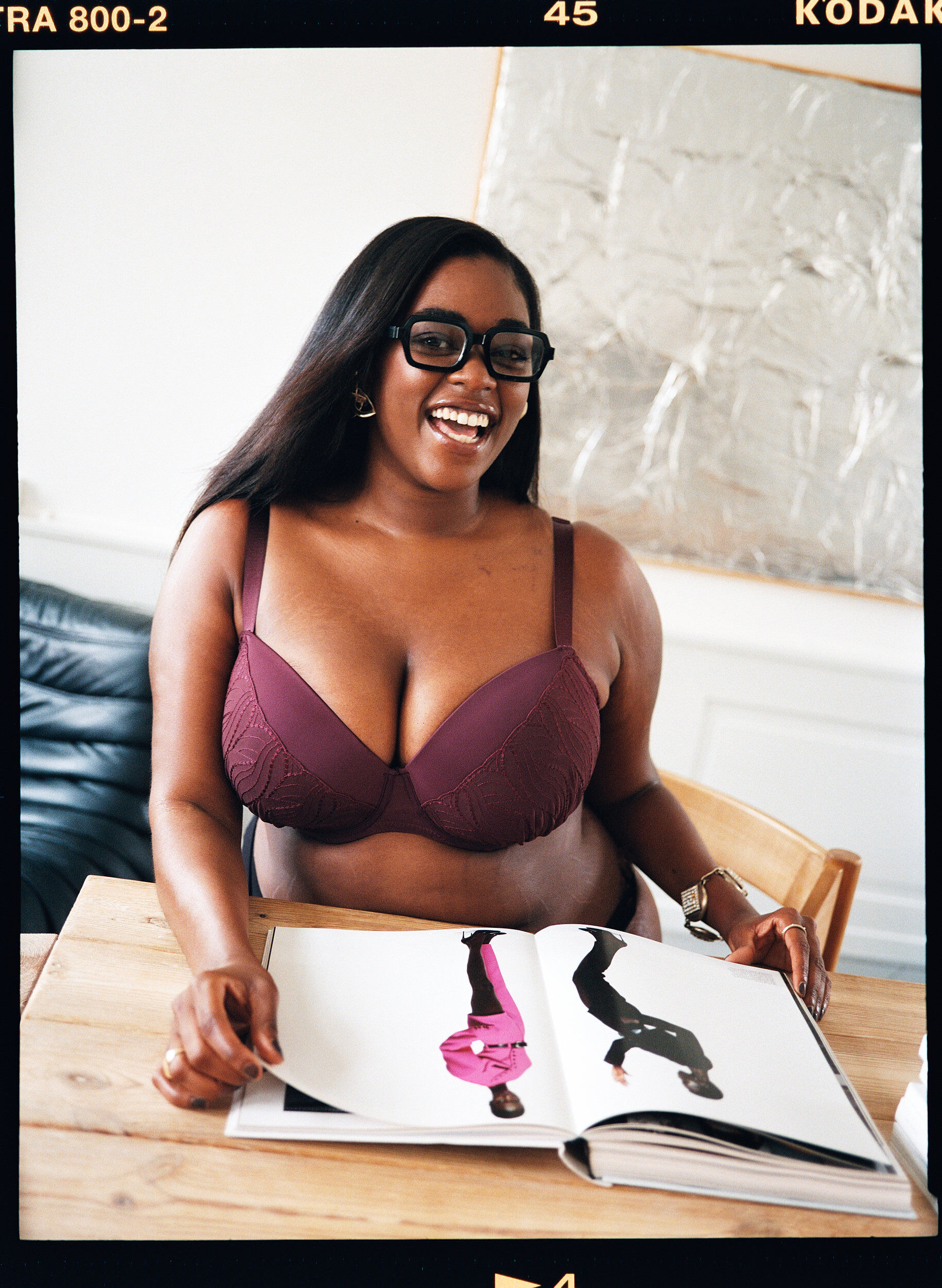 Zizzifashion Moulded bra with lace and draped details, Red, Image image number 0