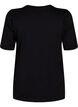 Cotton t-shirt with 2/4 sleeves, Black, Packshot image number 1