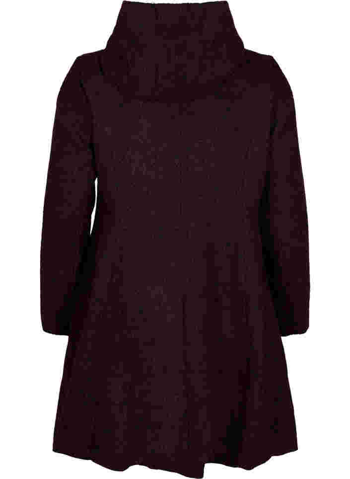 Coat with a hood and A-line cut, Port Royal Mel., Packshot image number 1