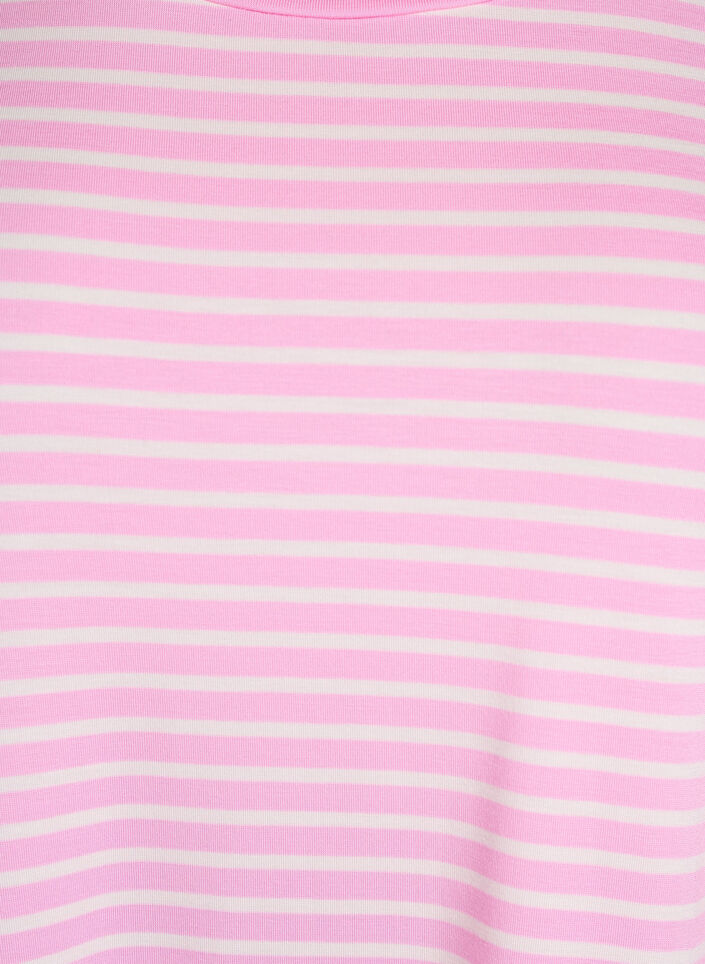T-shirt with TENCEL&trade; Lyocell and stripes, Pink, Packshot image number 2