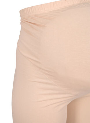 Cotton tight-fitting maternity shorts, Frappé, Packshot image number 2