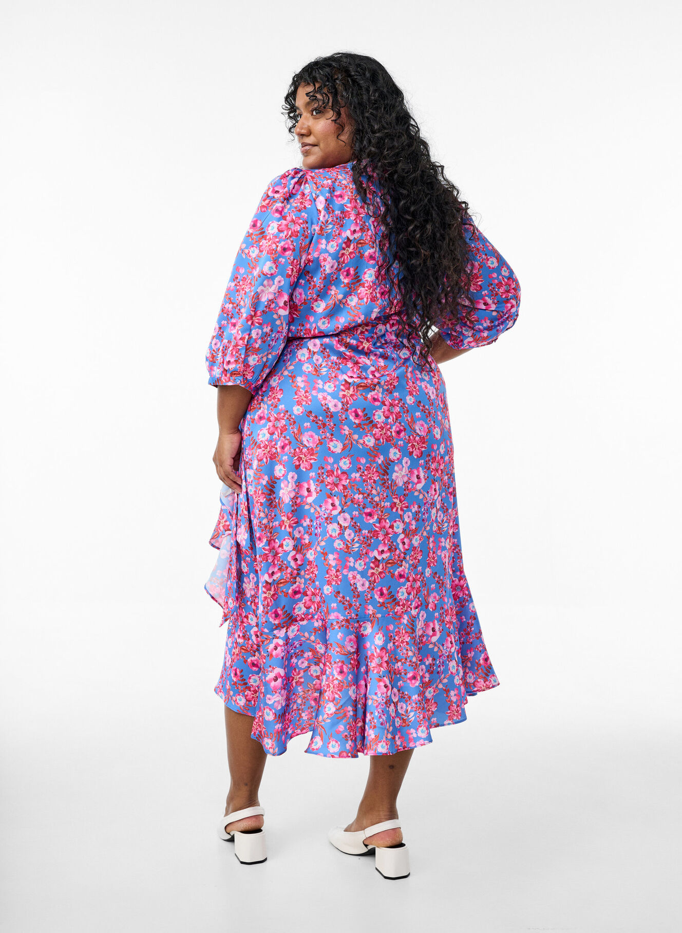 3 4 sleeve wrap maxi dress After Six Women's Mixed Media Gown - Black