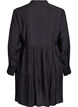 A-line dress with ruffle collar, Black, Packshot image number 1