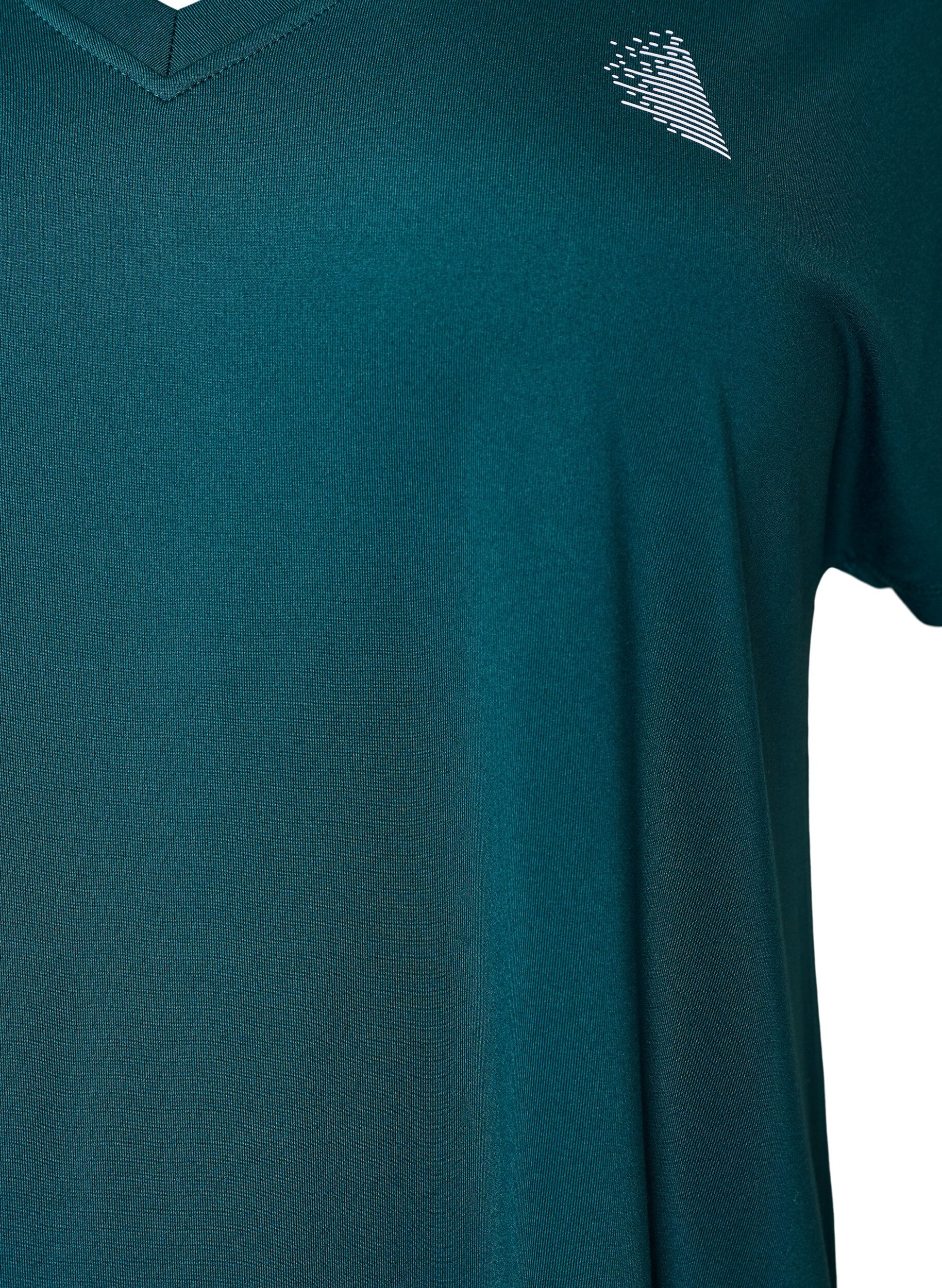 ZizzifashionLoose training t-shirt with v-neck, Green, Packshot image number 2