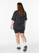 Fitted jersey shorts with a washed effect, Black, Model image number 1