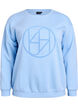 Sweatshirt with terry logo, Light Blue, Packshot image number 0