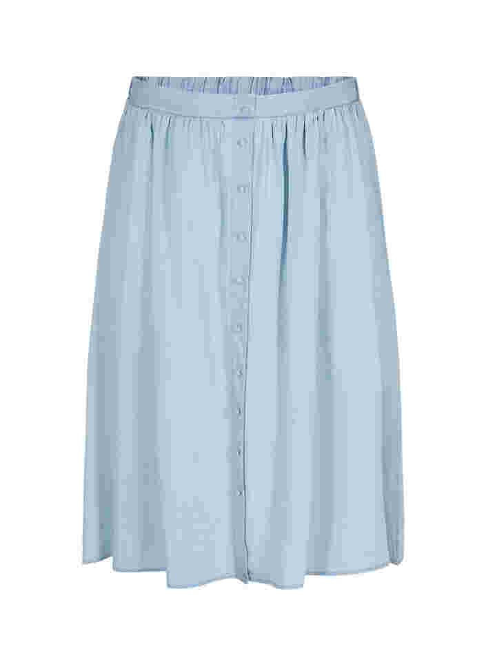 	 Loose skirt with buttons, Light blue denim, Packshot image number 0