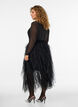 Midi tulle skirt with elastic waistband, Black, Model image number 1