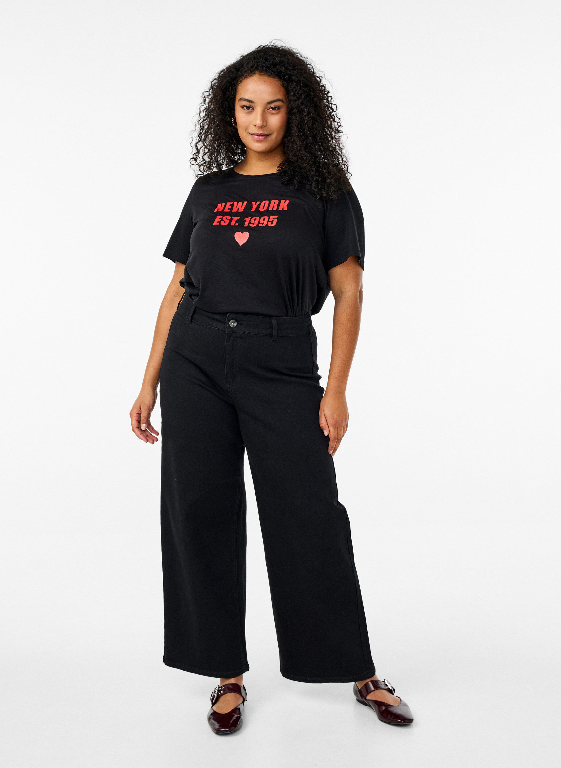 Zizzifashion FLASH - T-shirt with motif, Black, Model image number 1