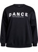 Sweatshirt with terry text, Black, Packshot image number 0