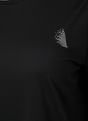 Long-sleeved training blouse with structure, Black, Packshot image number 2