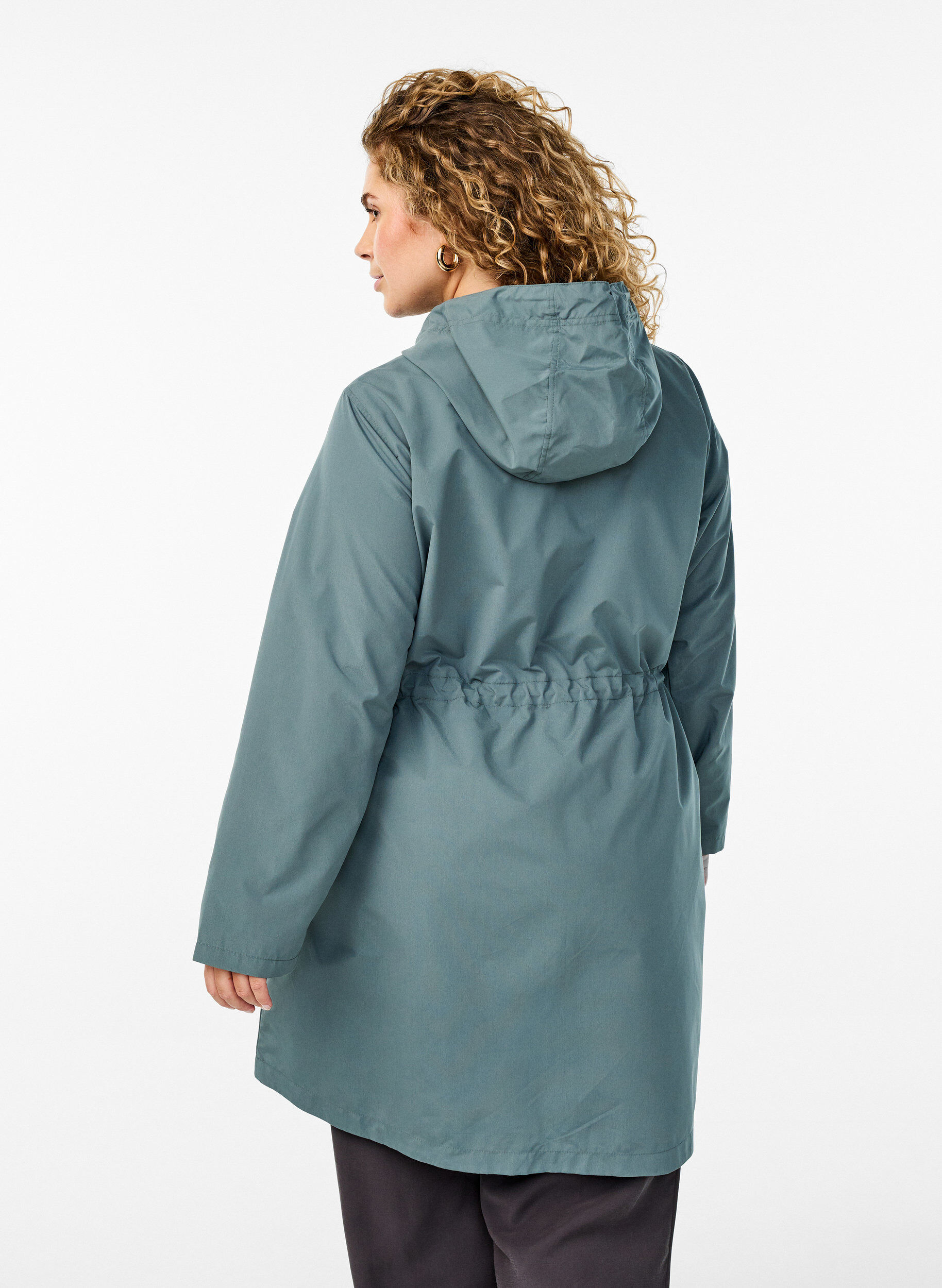 ZizzifashionLightweight parka with a hood, Green, Model image number 2