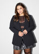 Blazer with back vent and tie detail, Black, Model image number 0