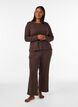 Organic cotton pyjama top with eyelet embroidery, Brown, Model image number 1