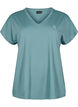 Loose training t-shirt with v-neck, Green, Packshot image number 0