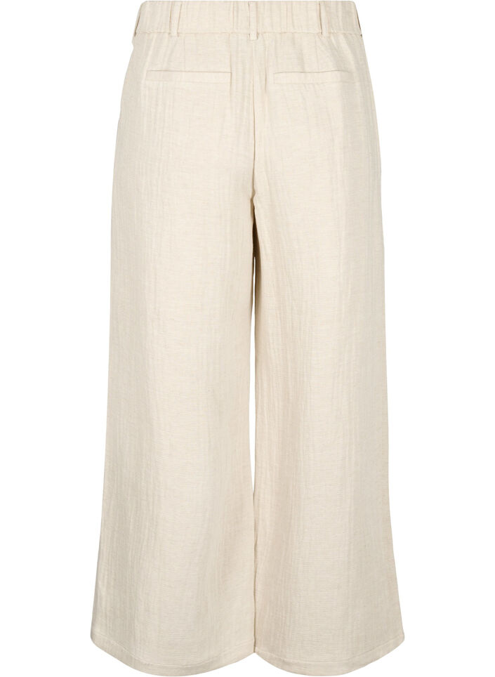 Suit trousers in a material blend with linen, Rainy Day, Packshot image number 1