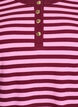 Striped jersey blouse with a ribbed texture, Pink, Packshot image number 2