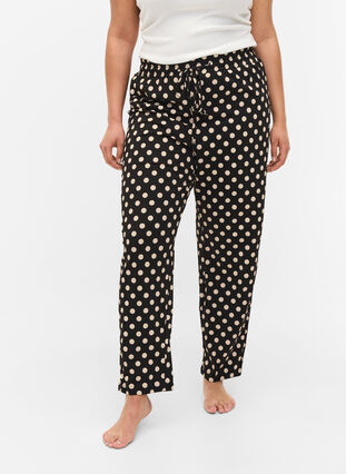 Pyjama bottoms , Black W. Angora Dot, Model image number 1