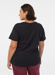 T-shirt with motif, Black, Model image number 2