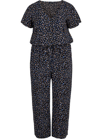 Simple and loose-fitting jumpsuit with tie string