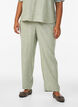 Loose trousers in linen and viscose, Green, Model image number 3