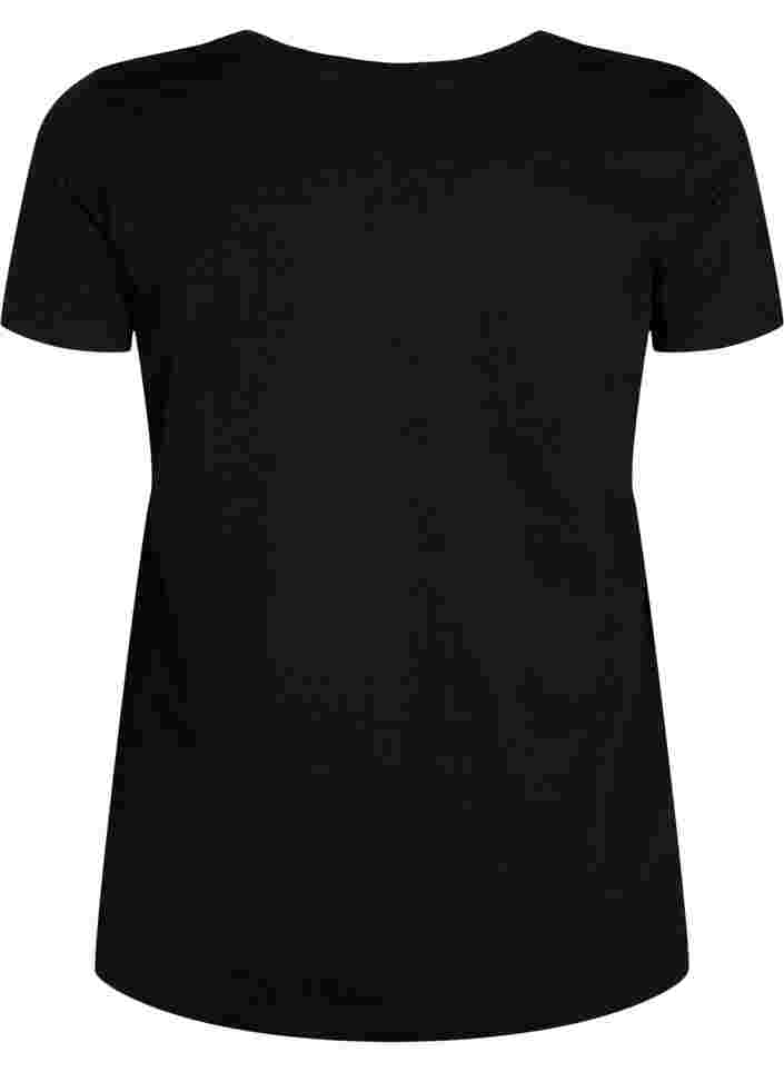 Sports t-shirt with print, Black w.Less Is More, Packshot image number 1