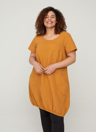 Short sleeve cotton dress, Bucktorn, Model image number 0