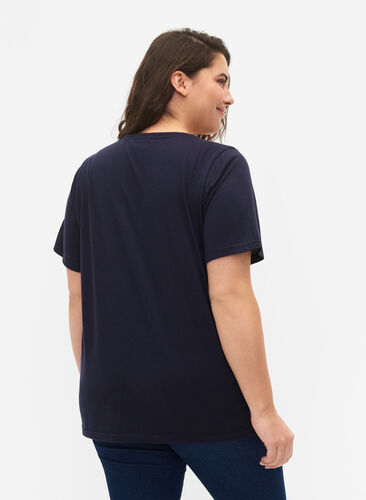 FLASH - 2-pack v-neck t-shirts, Navy Blazer/Black, Model image number 1