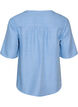 V-neck shirt blouse with short sleeves, Light Blue, Packshot image number 1