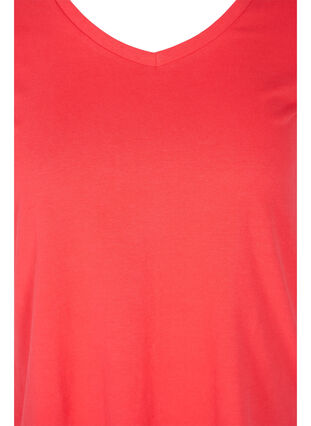 Basic plain cotton t-shirt, Hibiscus, Packshot image number 2