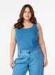 Solid color basic top in cotton, Grey, Model image number 0
