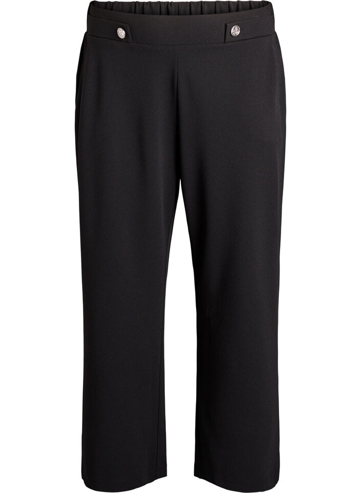 Loose trousers with pockets, Black, Packshot image number 0