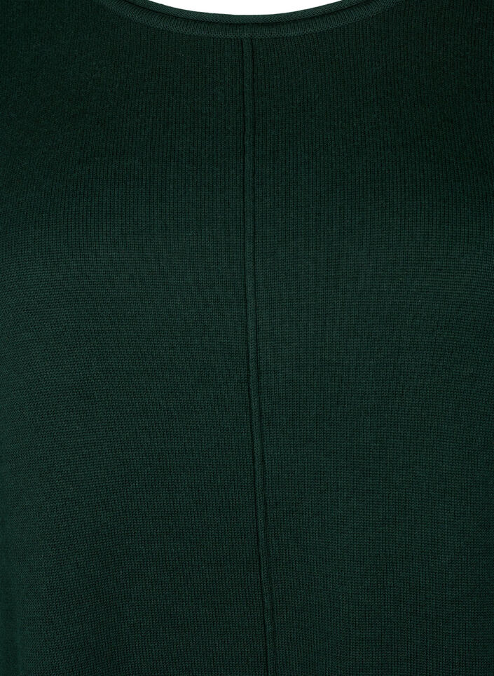 Knitted blouse in cotton-viscose blend, Green, Packshot image number 2