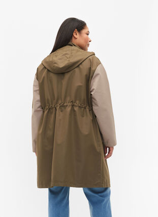 Contrast jacket with pockets, Dark Olive Comb., Model image number 1