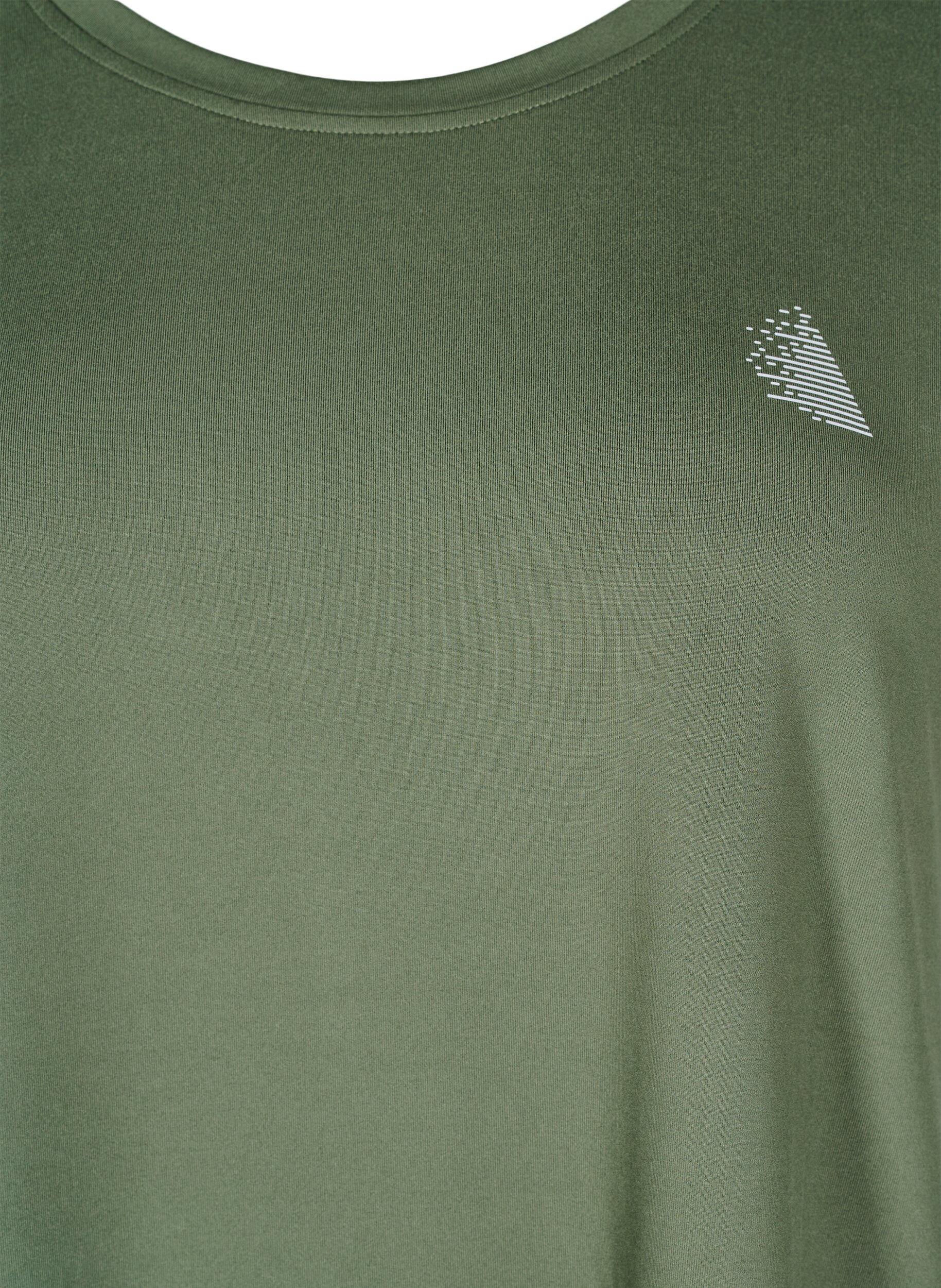 Zizzifashion Solid-coloured workout T-shirt, Green, Packshot image number 2