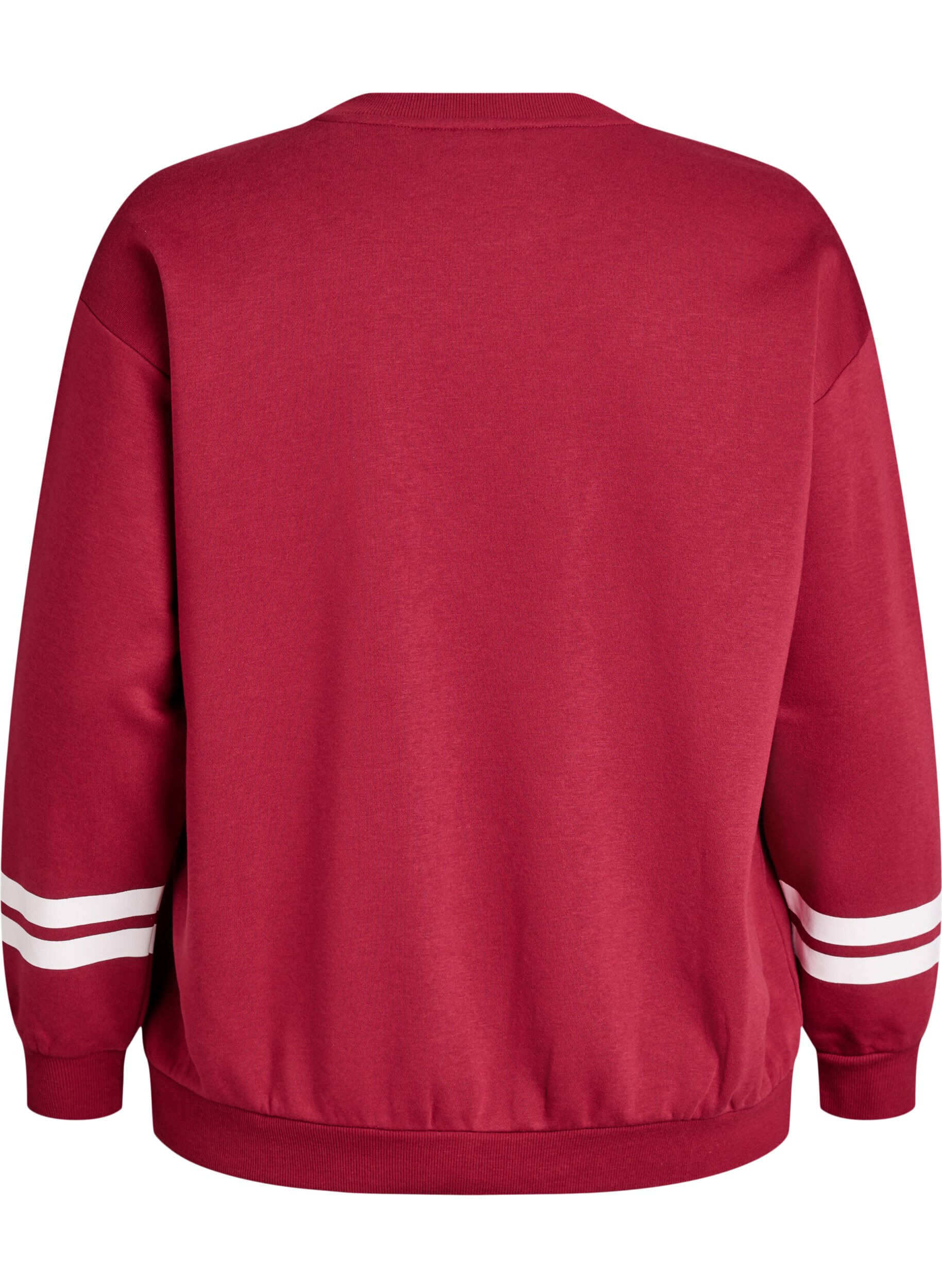 Zizzifashion Sweatshirt with statement detail, Red, Packshot image number 1