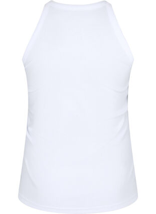 Ribbed cotton tank top, Bright White, Packshot image number 1
