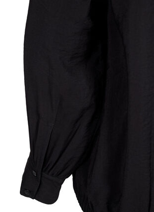 Viscose blouse with v-neck, Black, Packshot image number 3