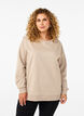 Sweatshirt with a round neck, Simply Taupe, Model image number 0