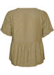 Blouse in linen and viscose with a V-neck and button fastening, Green, Packshot image number 1