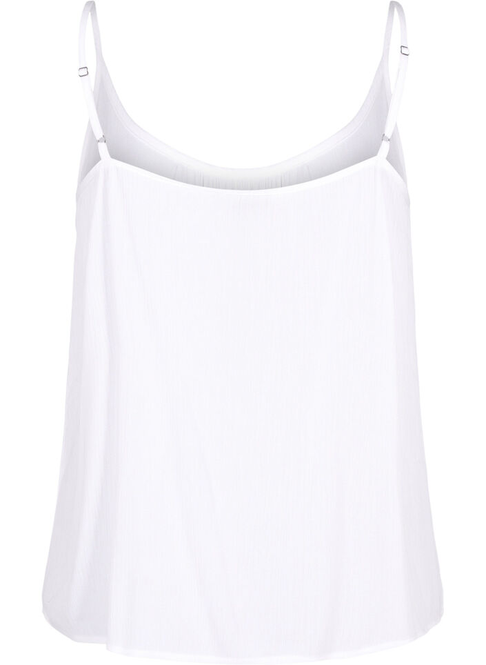 Strap top in viscose, White, Packshot image number 1