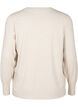 Knitted blouse with a round neck, Beige, Packshot image number 1